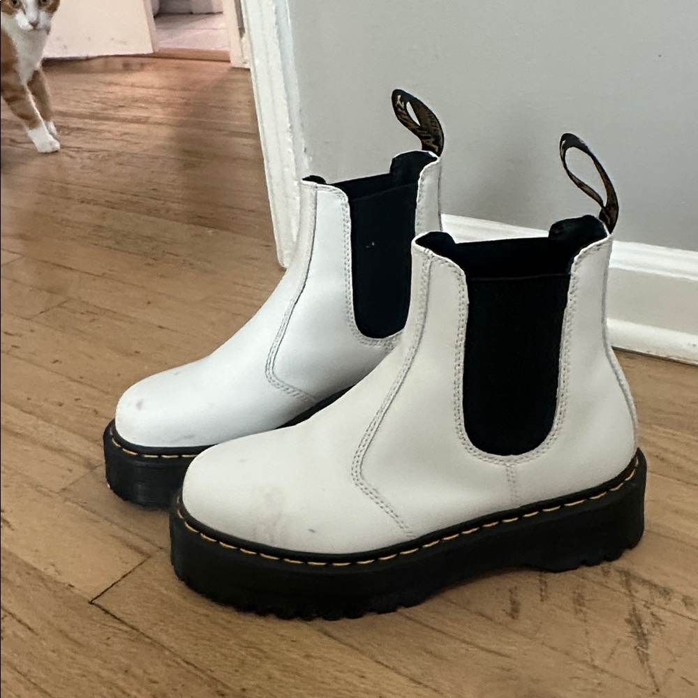 Dr Marten White Chelsea boots